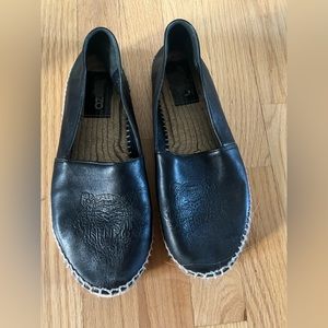 Monogrammed leather Kenzo espadrilles
